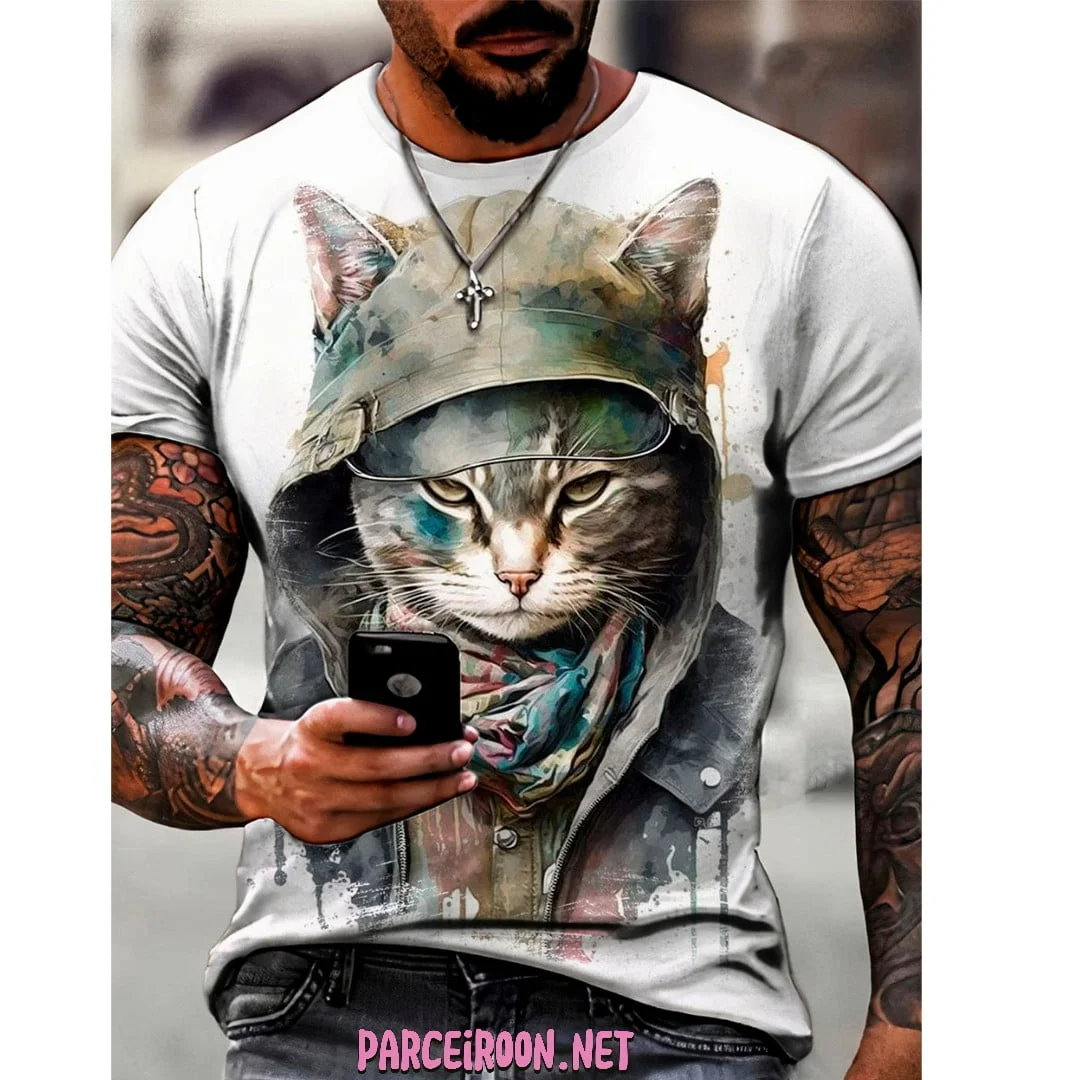 Camisa Camiseta Masculina Gato BOY