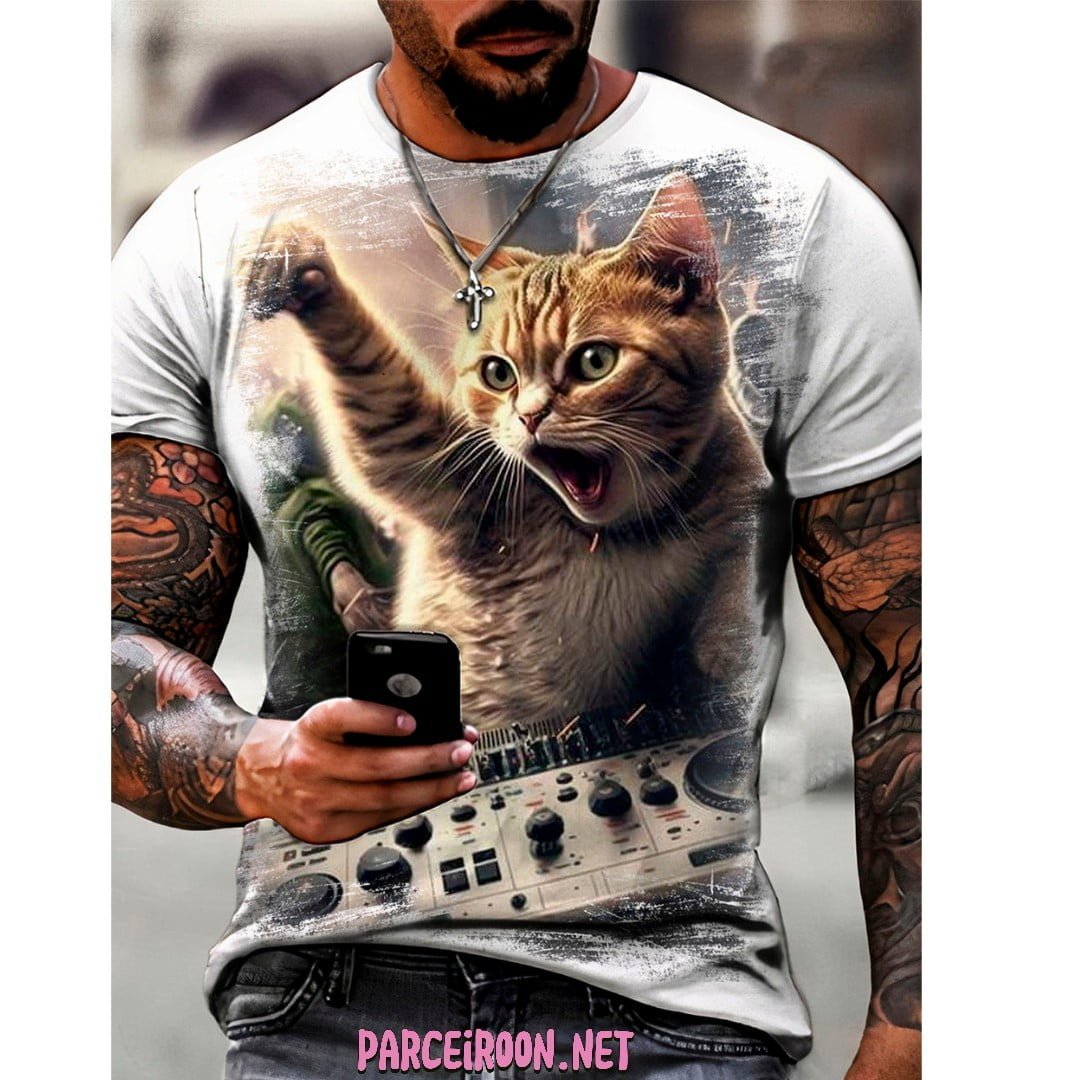 Camisa Camiseta Masculina Gato brabo.