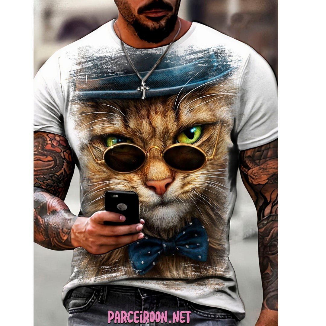 Camisa Camiseta Masculina Gato