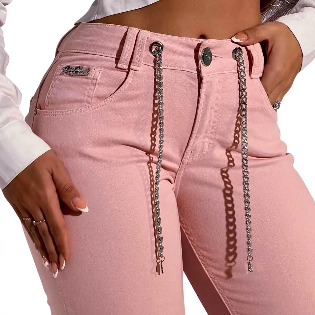 Calça Jogger Feminina Pit Bull Jeans Estilo Elegância Casual
