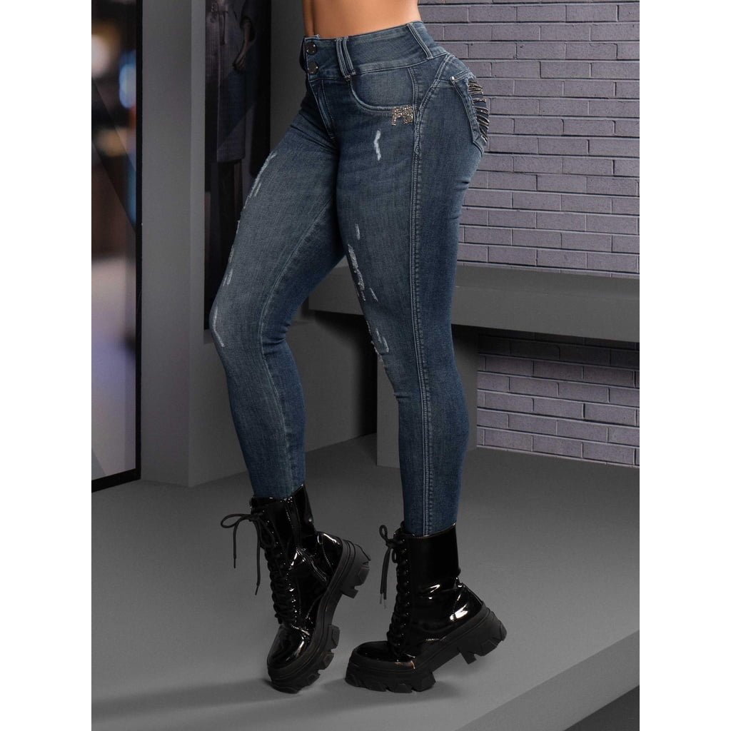 Calça Feminina Pit Bull Jeans Correntes Modeladora Autêntico