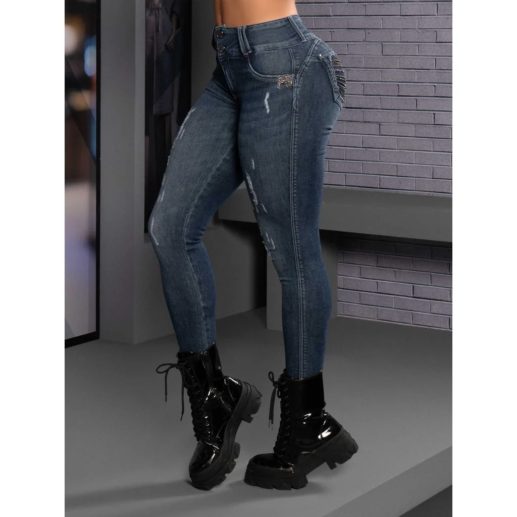 Calça Feminina Pit Bull Jeans Correntes Modeladora Autêntico