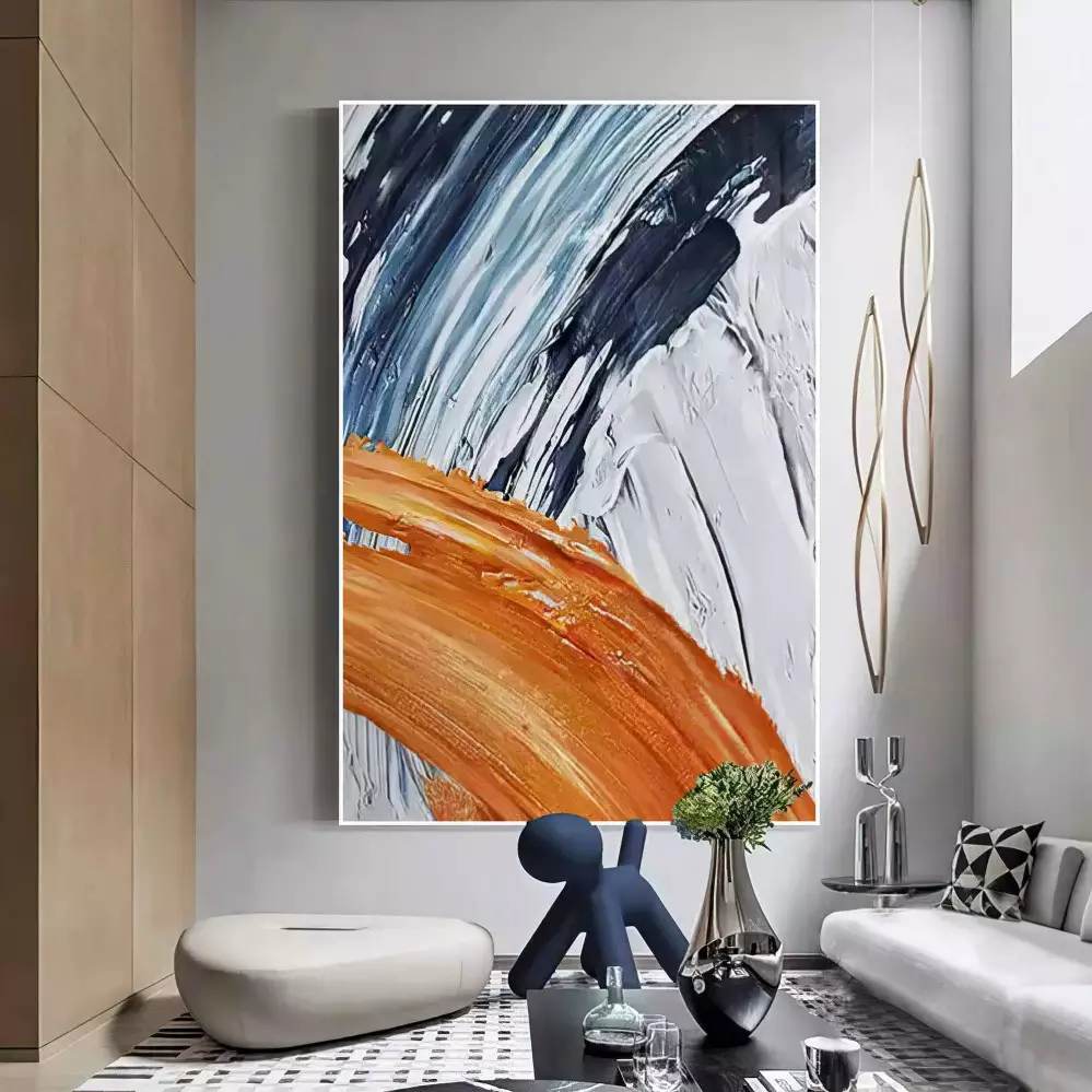 Quadro Decorativo 1 Tela: Explosão de Cores Vibrantes em Abstração - Um Convite à Imaginação
