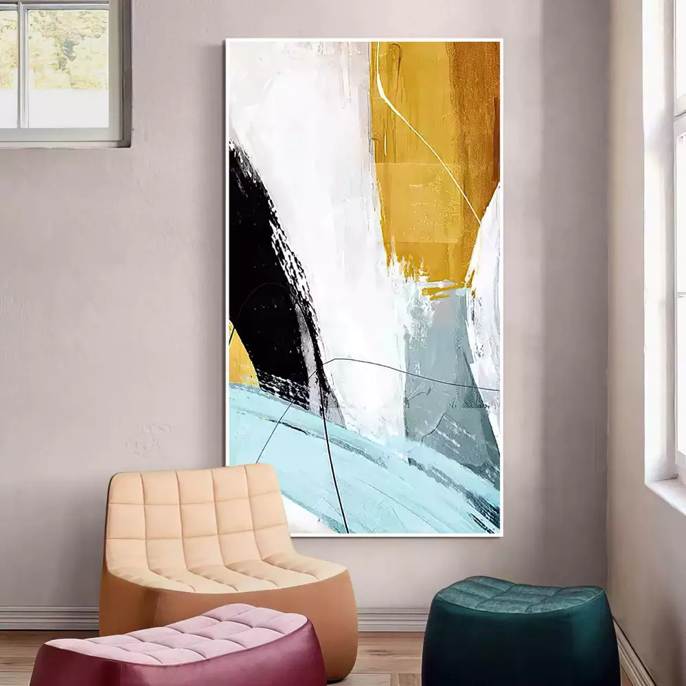 Quadro decorativo 1 tela: Embarque na Jornada Artística com a Expressiva Pintura de Barco