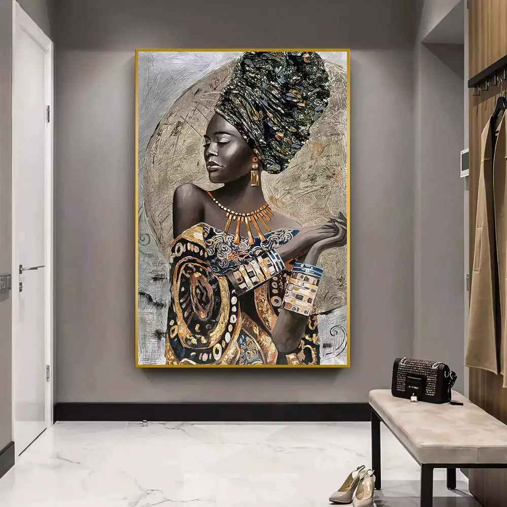 Quadro Decorativo 1 Tela: Elegância Africana