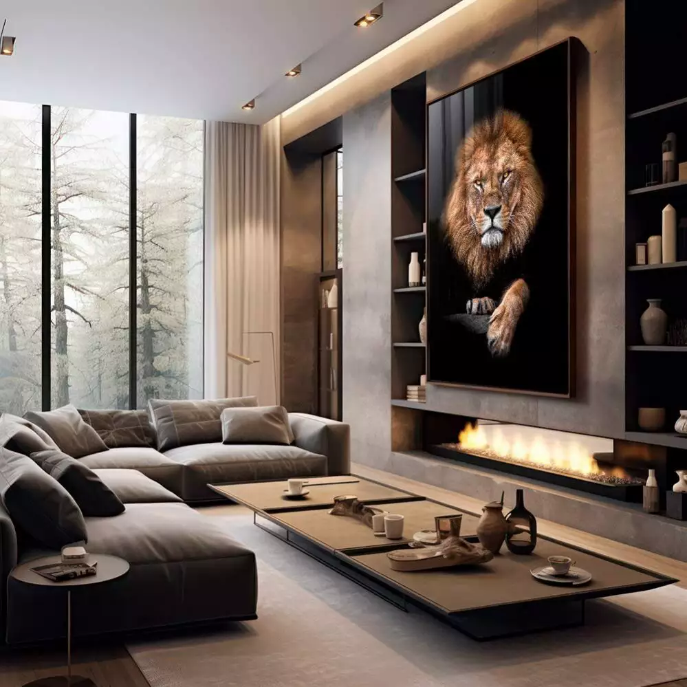 Quadro Decorativo O Leão Majestoso