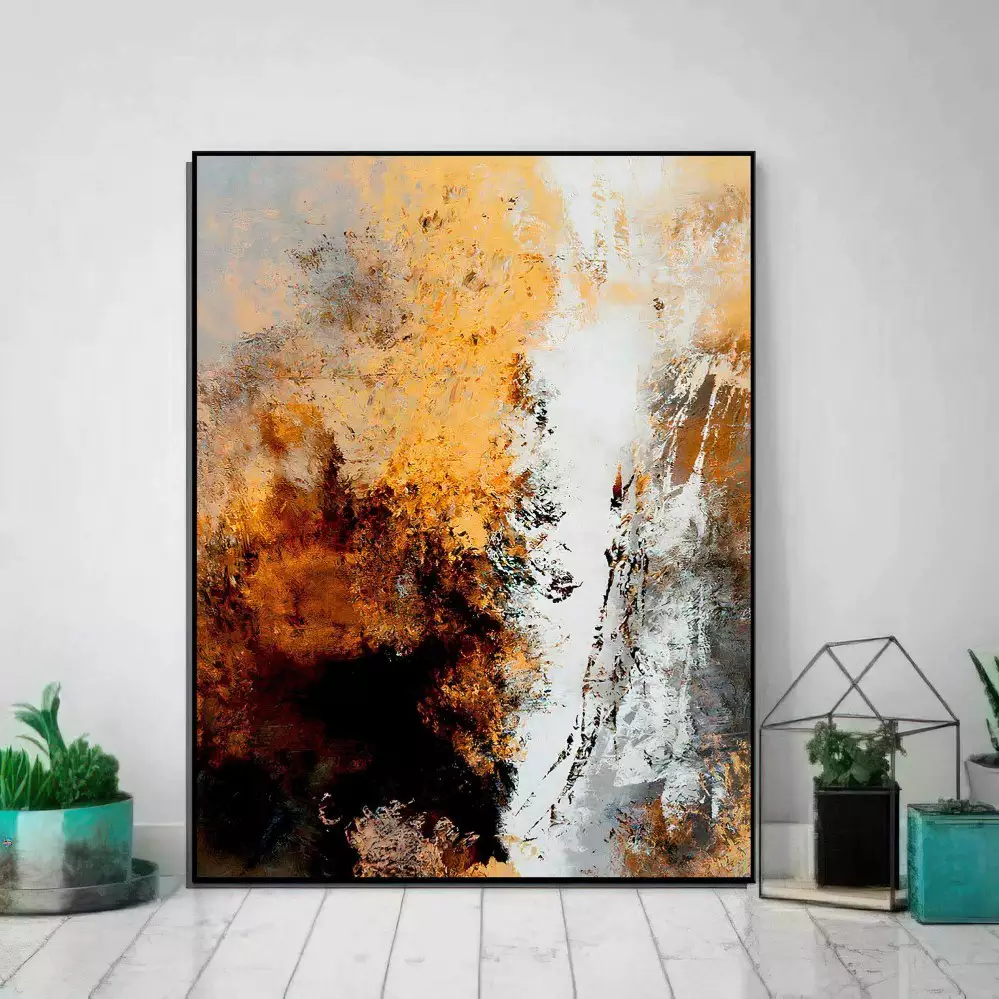Quadro Decorativo 1 Tela: Abstrato Vibrante - Deixe Sua Decoração Explodir com Cores