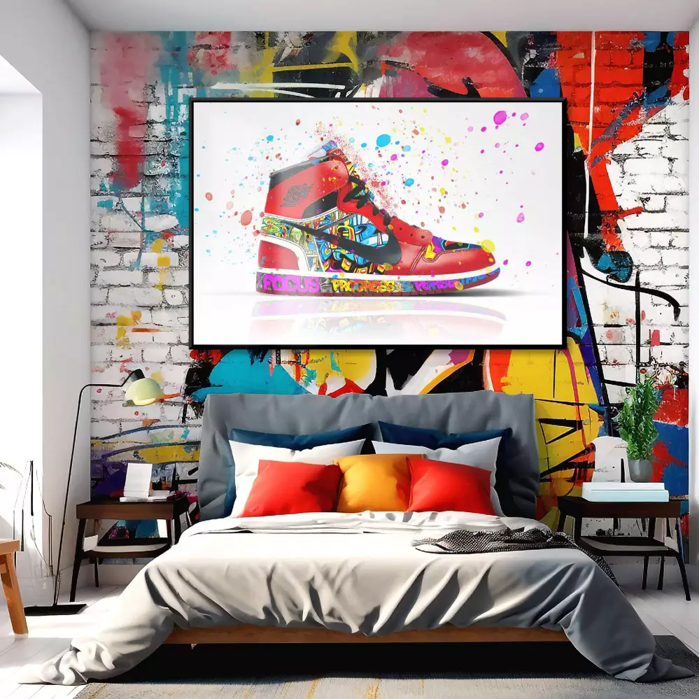 Quadro Decorativo Sneaker Estilizado