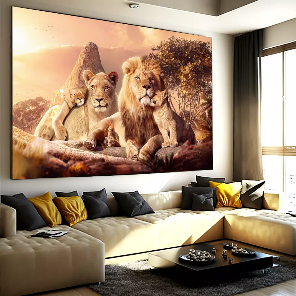 Quadro Decorativo Família Real da Selva