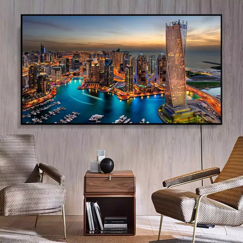 Quadro Decorativo Encanto de Dubai ao Pôr do Sol