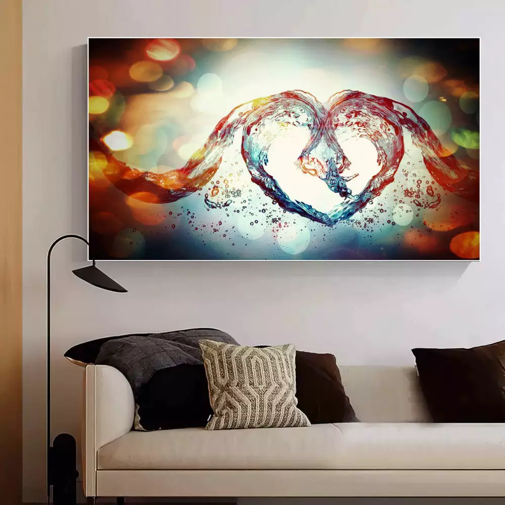 Quadro Decorativo 1 Tela: Coração Cósmico - Adicione um Toque de Mistério e Fascínio ao seu Espaço