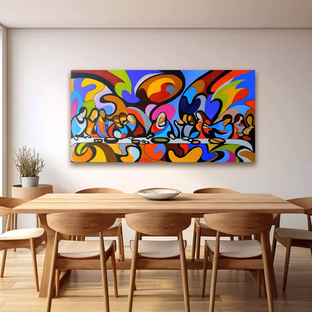 Quadro Decorativo Última Ceia Abstrata
