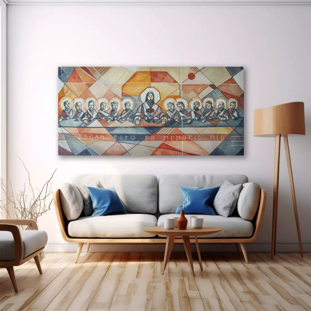 Quadro Decorativo 1 Tela Santa Ceia Cubista
