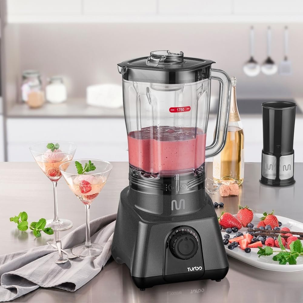 Liquidificador 2,6L Turbo Cinza 1200w-127v c/ 8 Velocidades Multi Home - LQ1211