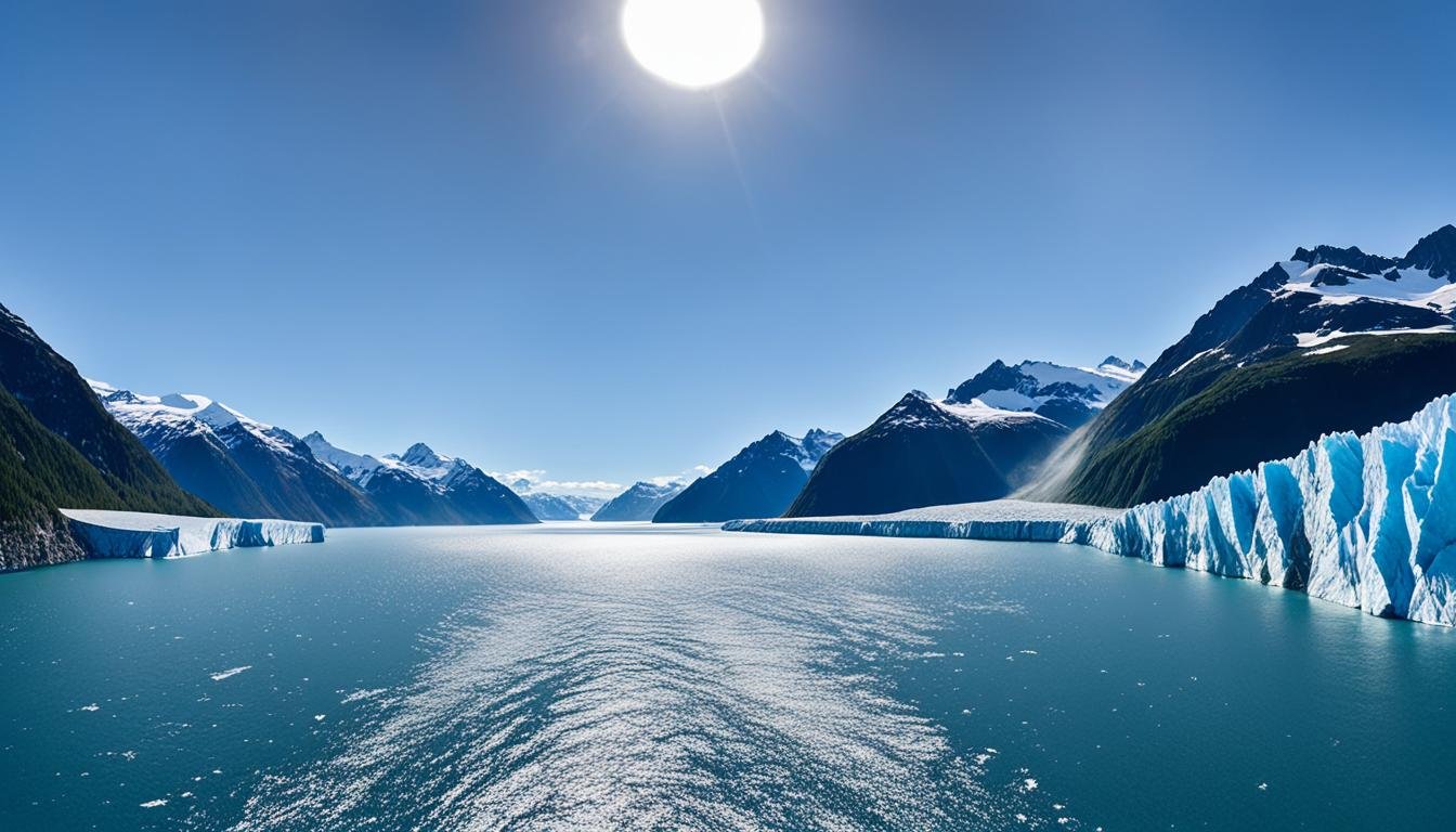 Cruzeiro no Alasca em junho